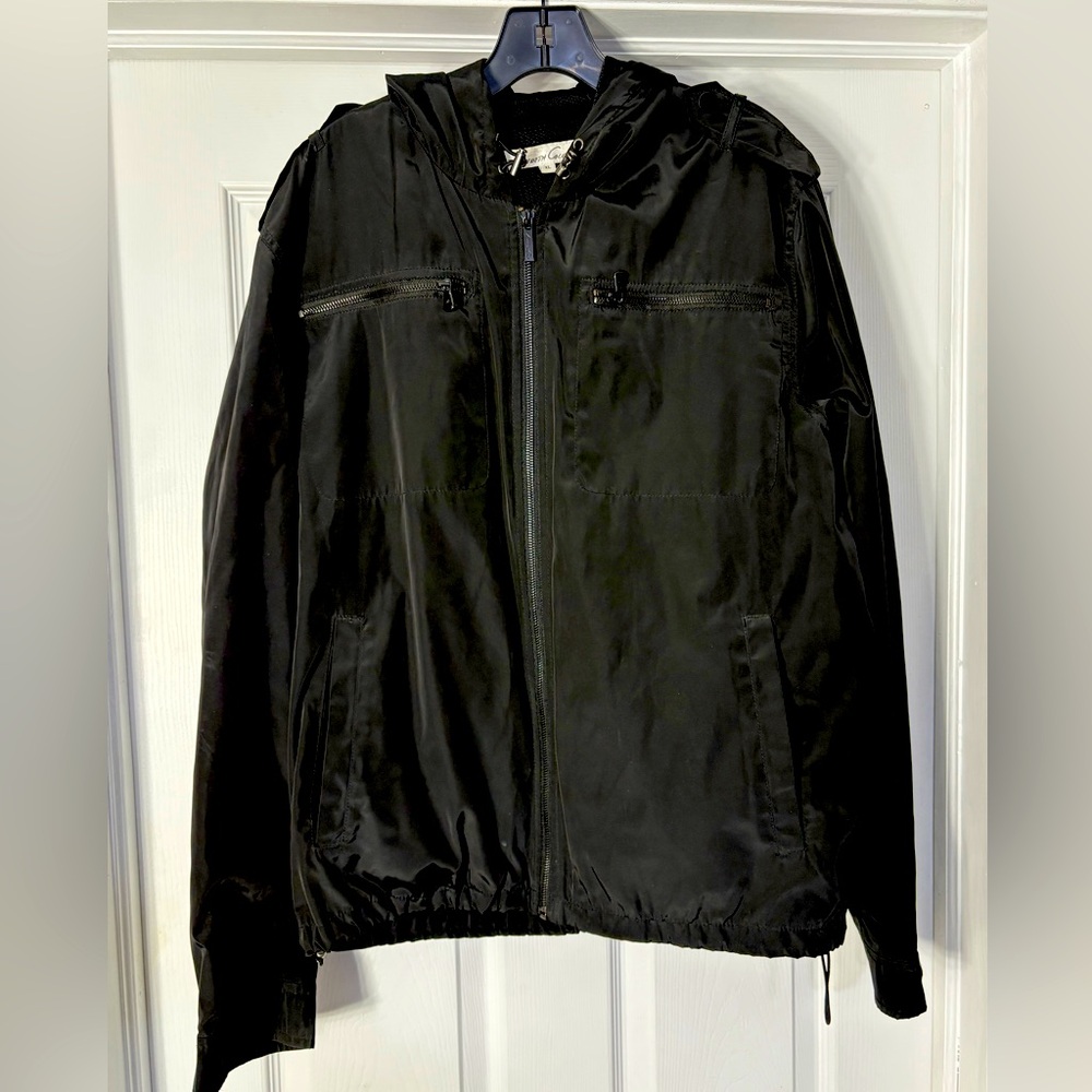 Kenneth Cole New York Black Windbreaker Jacket